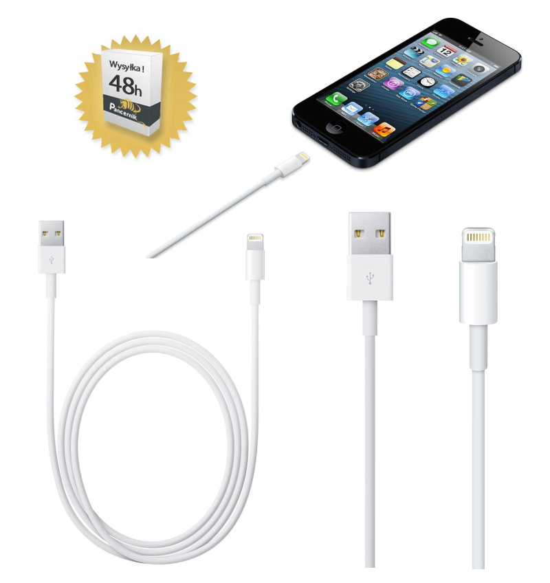 Kabel Apple Lightning to USB Cable 2 metry, biały Pancernik.eu 885909627448